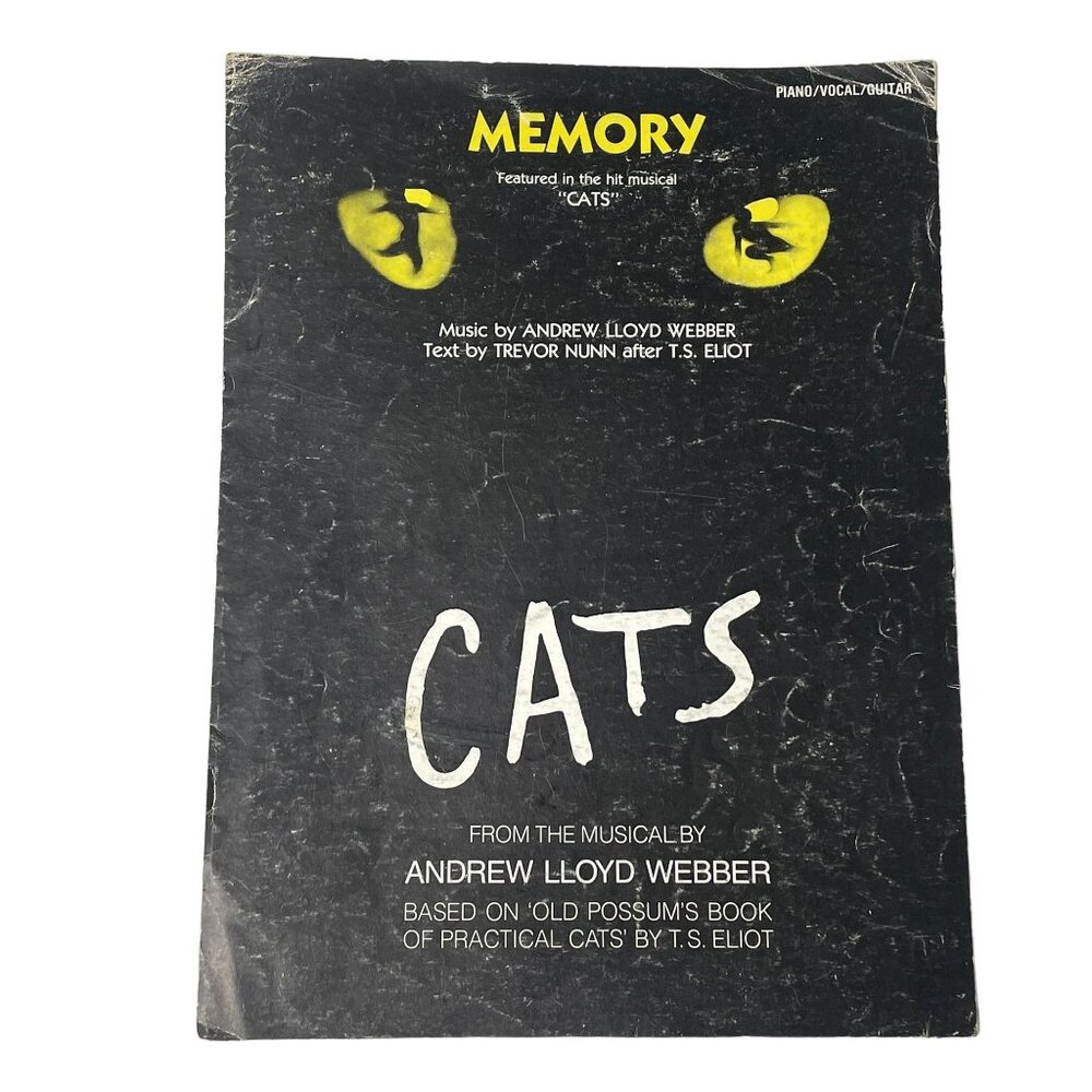 CATS  Musical Memory Sheet Music Piano Vocal Guitar 1981 Song Book u